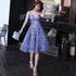 Cute Lavender Tulle Short Beaded Homecoming Dress, Shiny Tulle Short Prom Dress