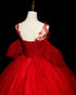 Red Tulle Ball Gown Off Shoulder Sweet 16 Formal Dresses, Red Evening Gown Party Dress