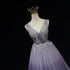 Light Purple Tulle Gradient Lace Applique Formal Dress, Beautiful Long Prom Dress