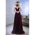 Charming Velvet Wine Red Straps Long Party Gown, Prom Dress