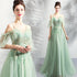 Beautiful Green Off Shoulder Sweetheart Lace Beaded Evening Dresses, Green Formal Dresses