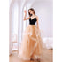 Champagne Layers Sweet 16 Gown, Tulle Straps Prom Party Dress