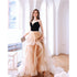 Champagne Layers Sweet 16 Gown, Tulle Straps Prom Party Dress