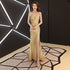 Sexy Sequins Long Slit Cross Back Junior Prom Dress, A-line Party Dress Formal Dress