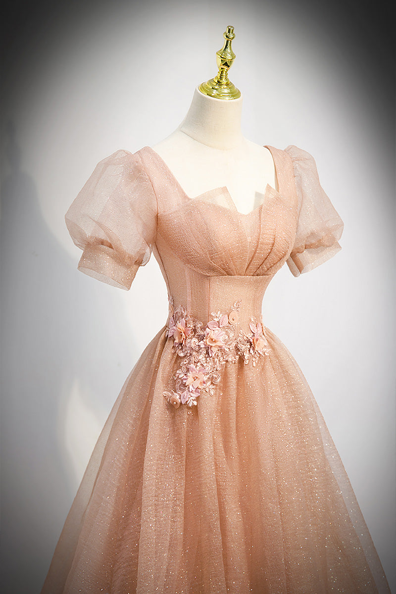 Fiesta 10276 Glittering Floral Off Shoulder Short Dress With Tulle Skirt