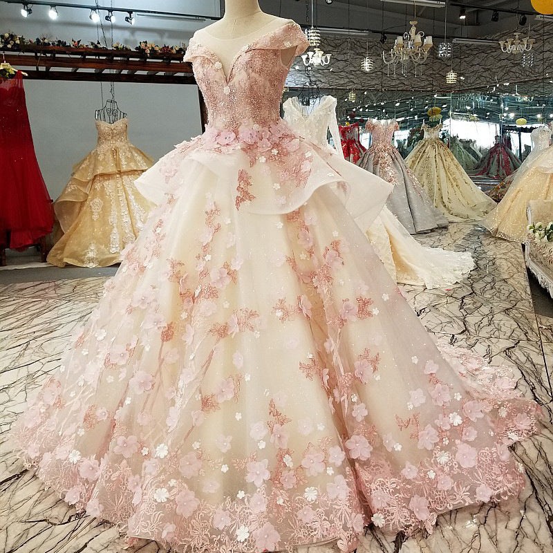 Pretty Halter V Neck Pink Satin Tulle Beaded Long Party Dress Birthday Outfits main image 1