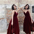 Charming Sweetheart Straps Tea Length Party Dress,Red Formal Dress