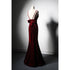 Beautiful Wine Red Velvet Mermaid Wedding Party Dresses, Wine Red Formal Dresses
