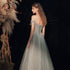 Off Shoulder Sweetheart Tulle Shiny Tulle Long Formal Dress, Floor Length Party Dresses