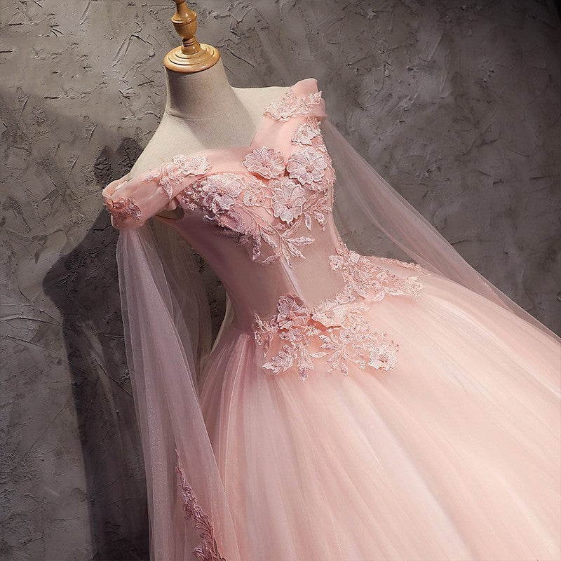 Lovely Pink A-Line Lace Retro Dresses Sweet 16 Birthday Ball Gowns, DP5607 main image 1