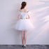 Beautiful White Tulle Short Homecoming Dress, White Party Dress Prom Dresses