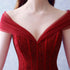 A-line Wine Red Tulle Beaded Long Party Dresses Formal Dress, Dark Red Beaded Party Dresses