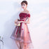 Pink High Low Tulle Party Dress with Flowers, Pink Homecoming Dresses