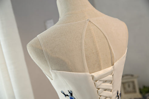 White Tulle Lovely Graduation Dress , Cute Knee Length Party Dress