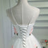 Lovely White Short Party Dress with Flowers, Cute Graduation Dress