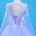 Beautiful Lavender Flowers Round Neckline Party Dress, Sweet 16 Gown