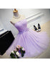 Lovely Tulle Short Homecoming Dress, Scoop Simple Cute Prom Dress Grduation Dress