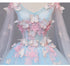 Beautiful Light blue Butterfly Lace Ball Gown Prom Dresses, Sweet 16 Formal Dresses