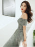 Beautiful Off Shoulder Tulle Sweetheart Lace Long Evening Dress, A-line Junior Prom Dresses