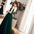 Dark Green Chic Straps Velvet Long Bridesmaid Dress Party Dress, Velvet Evening Dress
