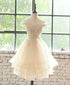 Lovely Flowers Organza Layers Short Party Dress, Cute Homecoming Dress Prom Dress