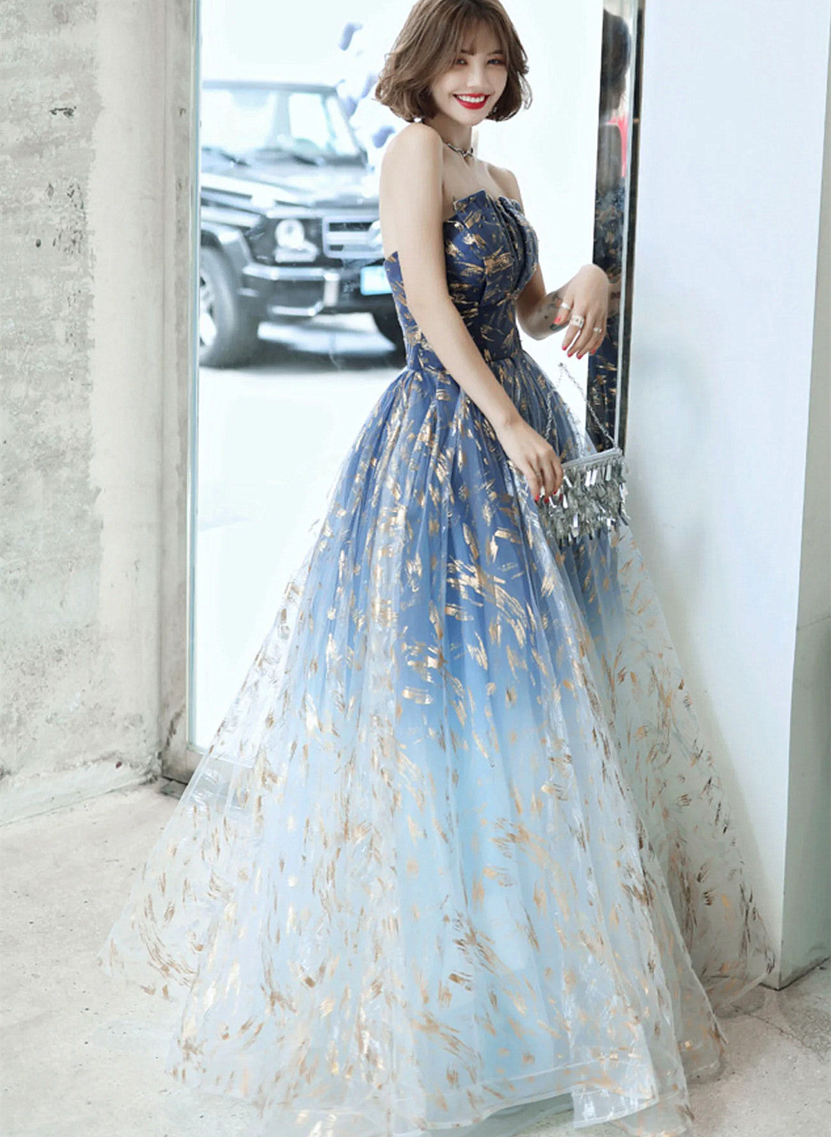 princess polly baby blue dress Off Shoulder Light Blue Chiffon Prom Dress Off Shoulder Women Bridesmaid  Gowns , Sexy Formal Evening on Luulla main image 0