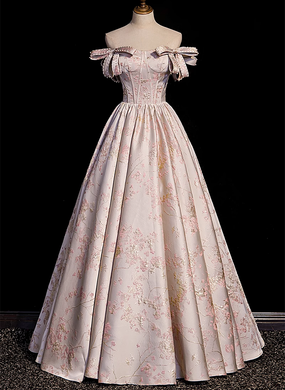 Bimbalo - Pearl Detail Statin Party Dress - Cream main image 1