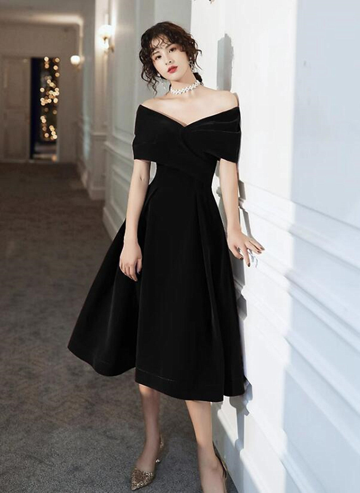 black tea dress Off Shoulder Velvet Short Prom Dresses, Off the Shoulder Formal Homecoming Dresses, Custom Size / Picture Color / No Rush Dress's Color:4#-Pink Product Code party-edit Kids Brown Dress for