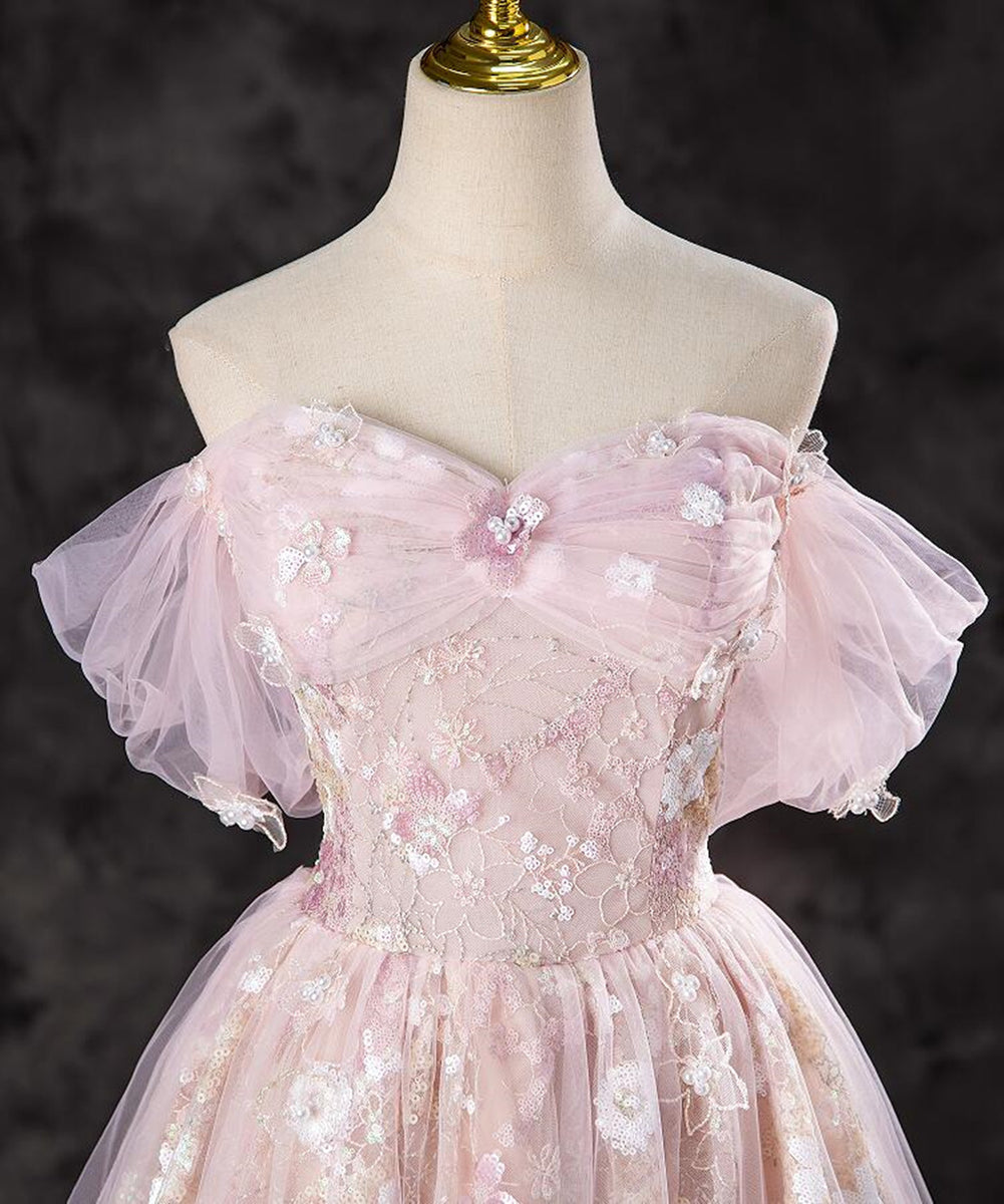 Chic Wine Red Lace and Tulle Sweetheart Party Dress main image 1