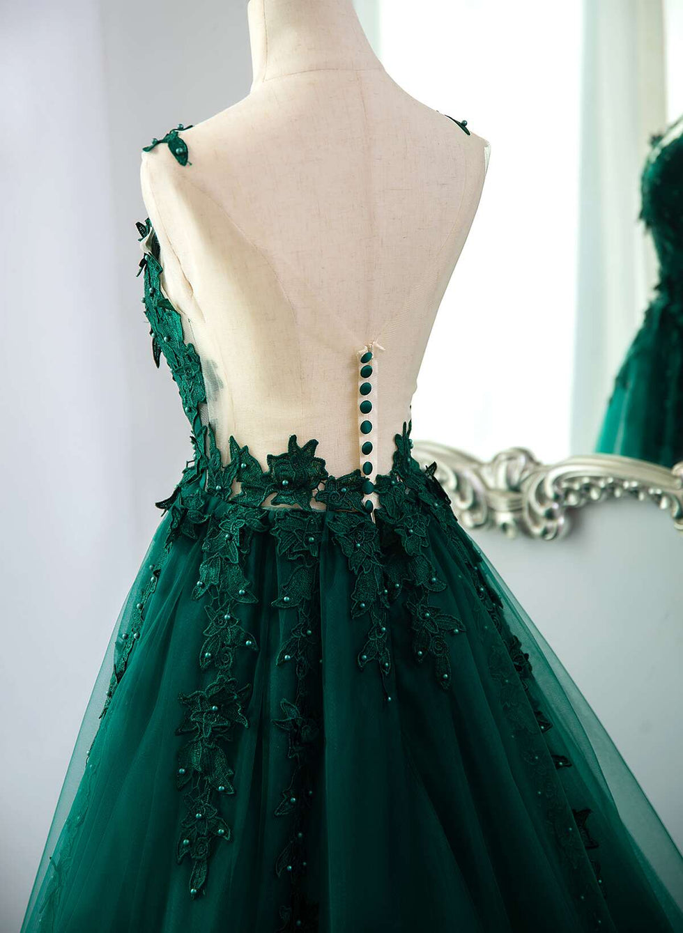 Dark Green Long Prom Dresses Formal Graduation Party Dress Sheath Evening Dress main image 0