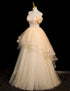 Cherice Off-Shoulder Sweetheart Neckline Embellished Dress Champagne
