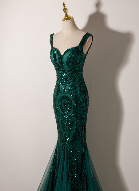 Green Mermaid Prom Dresses Long Evening Gowns main image 1