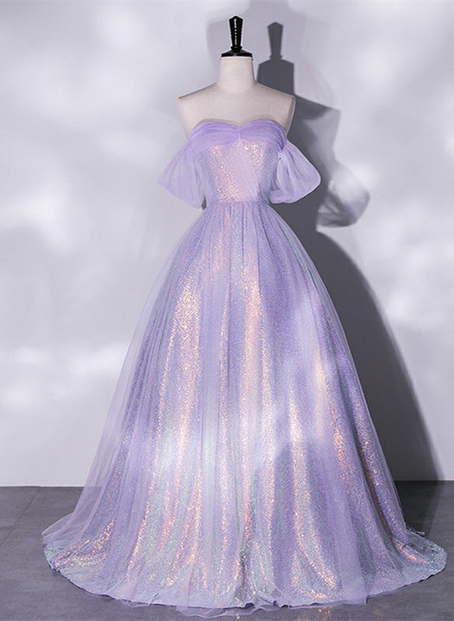Shiny Off Shoulder Lilac Tulle Long Prom Dresses, Off the Shoulder Purple Formal Dresses, US 6 / Picture Color / With Rush+$19.99 Shiny Off Shoulder Lilac Tulle Long Prom Dresses, Off the Shoulder Purple Formal Dresses, US 6 / Picture Color / With Rush+$19.99