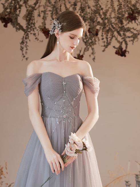 Grey Wire Detail Unbalanced Dress main image 0