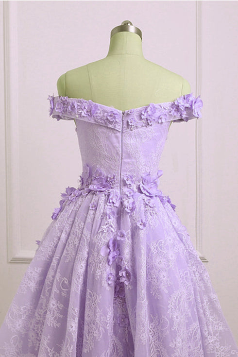 Dark Purple High Low Homecoming Dresses, Cute Formal Dress, Prom Dress