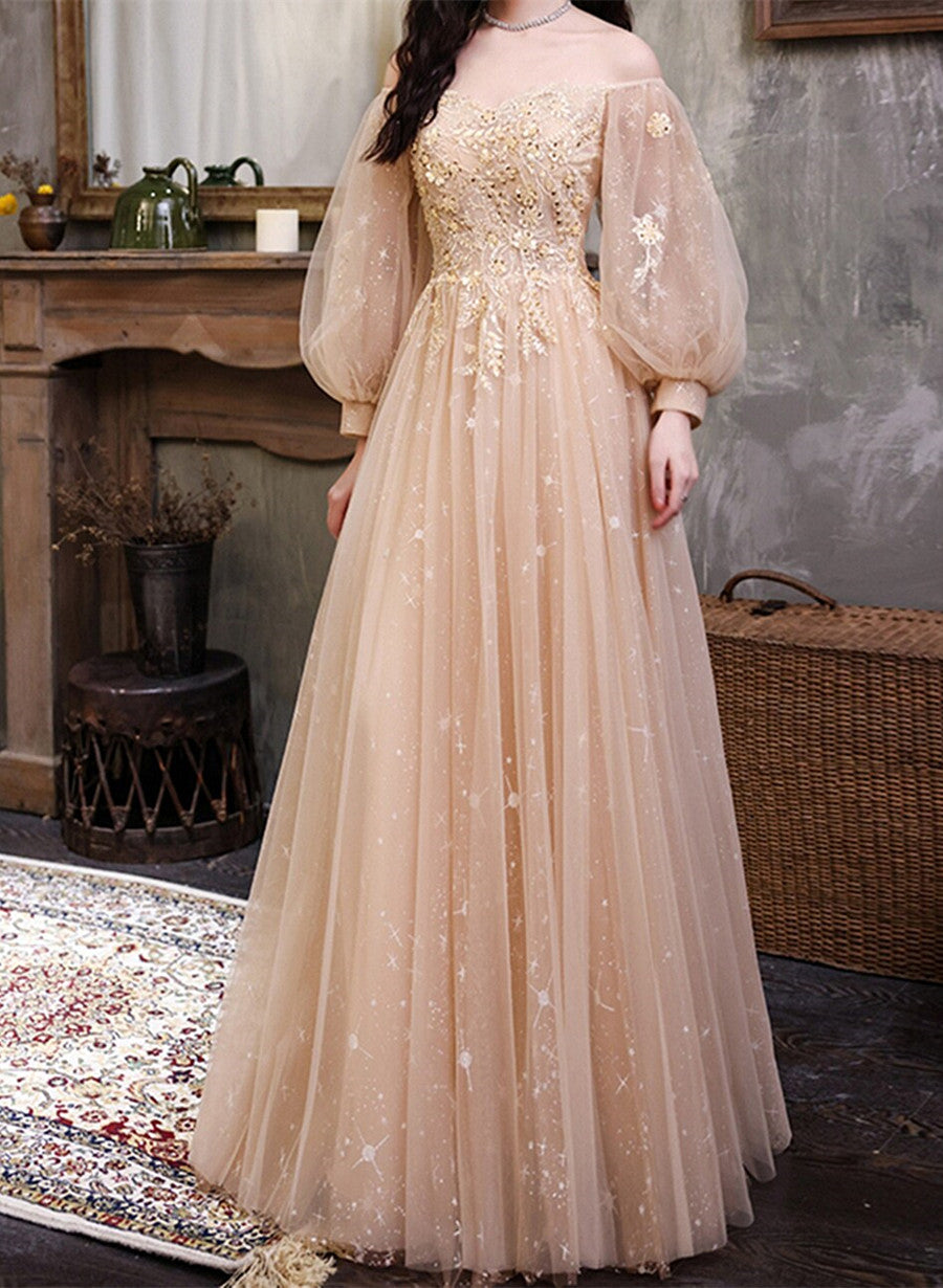 chinese dress ladies Chic and Holland HF1607 Prom Dress - Champagne main image 1